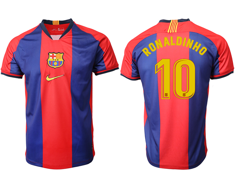 2019-20-Barcelona-10-RONALDINHO-Home-Thailand-Soccer-Jersey