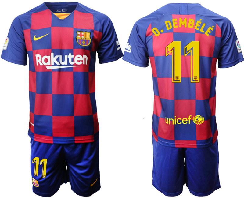 2019-20 Barcelona 11 O. DEMBELE Home Soccer Jersey