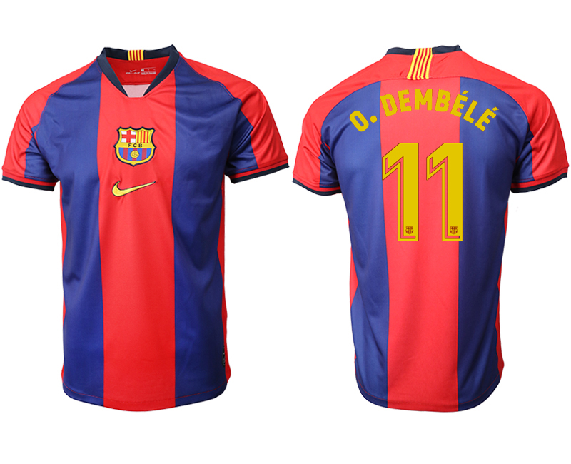 2019-20-Barcelona-11-O.-DEMBELE-Home-Thailand-Soccer-Jersey