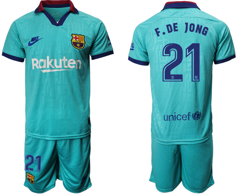 2019-20 Barcelona 21 F. DE JONG Third Away Soccer Jersey