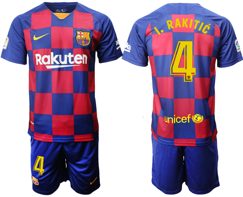 2019-20 Barcelona 4 I. RAKITIC Home Soccer Jersey