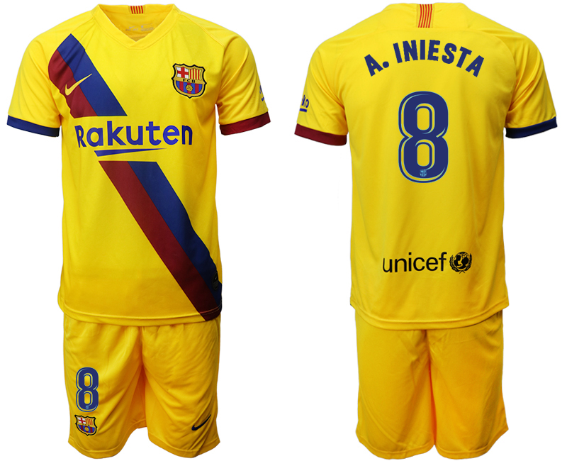 2019-20 Barcelona 8 A. INIESTA Away Soccer Jersey