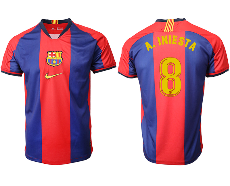 2019-20-Barcelona-8-A.-INIESTA-Home-Thailand-Soccer-Jersey