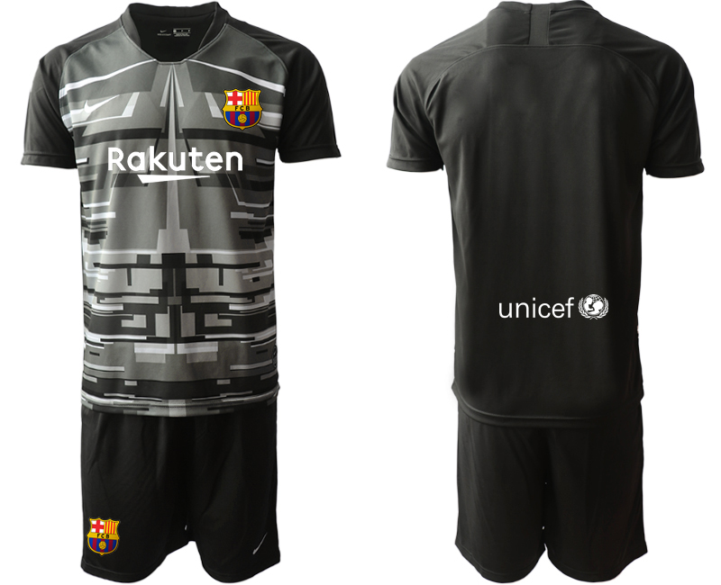 2019-20 Barcelona Black Goalkeeper Soccer Jersey