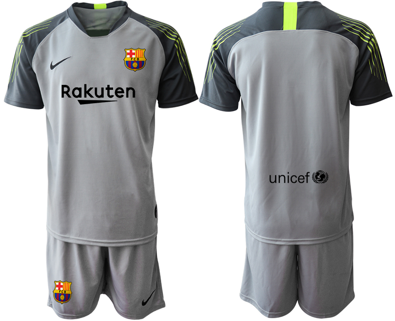 2019-20 Barcelona Gray Goalkeeper Soccer Jersey