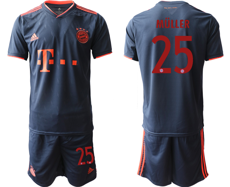 2019-20 Bayern Munich 25 MULLER Third Away Soccer Jersey