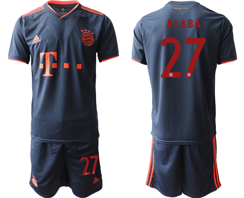 2019-20 Bayern Munich 27 A L A B A Third Away Soccer Jersey