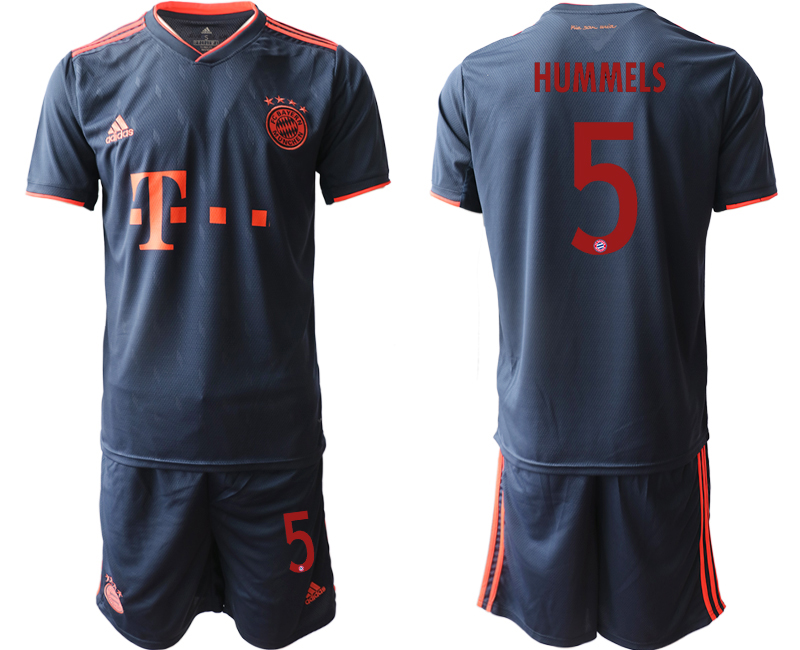 2019-20 Bayern Munich 5 HUMMELS Third Away Soccer Jersey