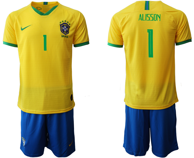 2019-20-Brazil-1-ALISSON-Home-Soccer-Jersey