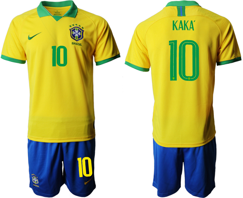 2019-20-Brazil-10-KAKA-Home-Soccer-Jersey