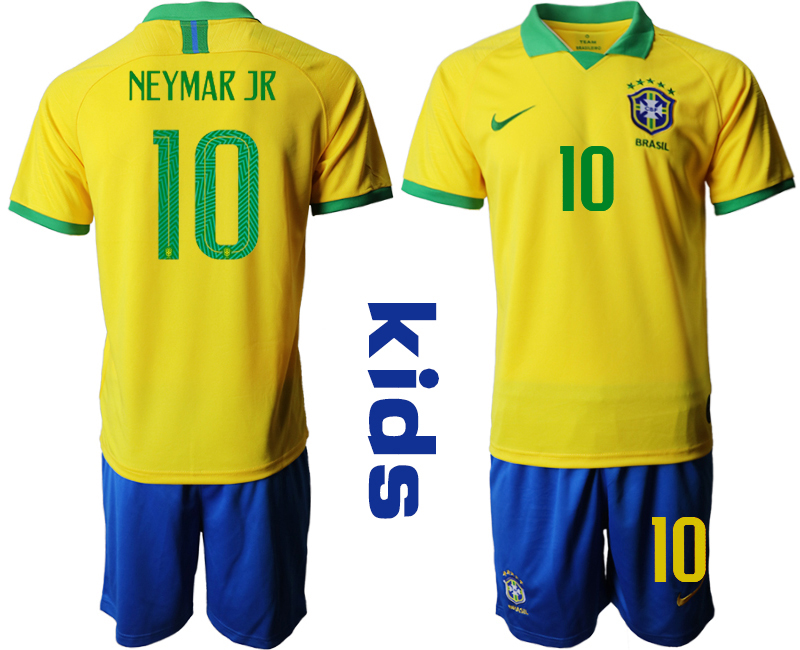 2019-20-Brazil-10-NEYMAR-JR-Youth-Home-Soccer-Jersey