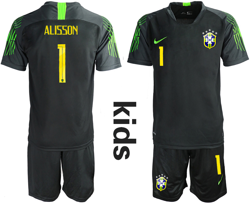 2019-20-Brazil-Black-1-ALISSON-Youth-Goalkeeper-Soccer-Jersey