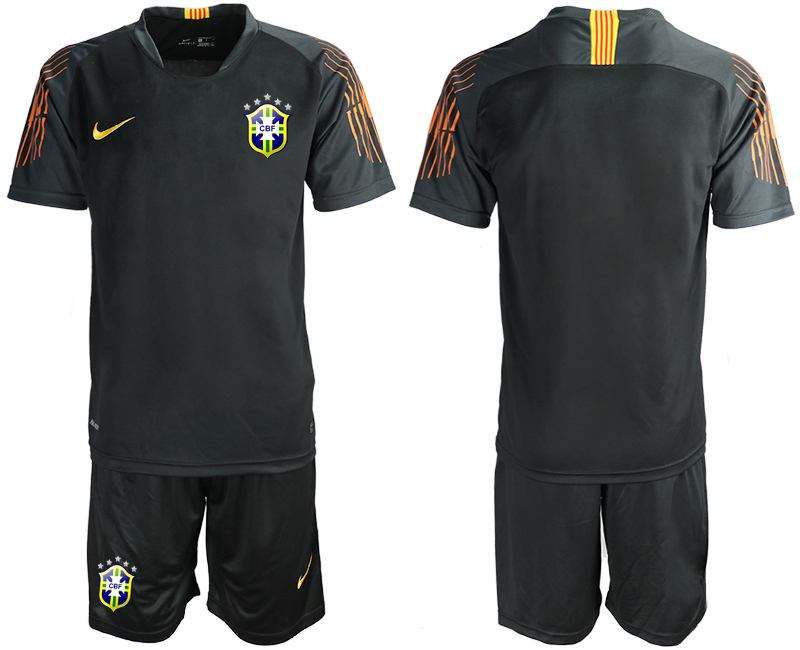 2019-20-Brazil-Black-Goalkeeper-Soccer-Jersey