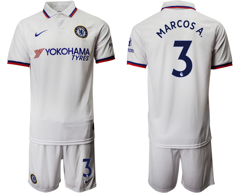 2019-20 Chelsea 3 MARCOS A. Away Soccer Jersey