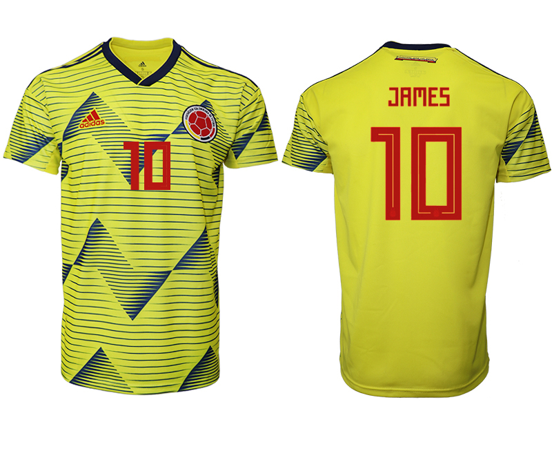 2019-20-Colombia-10-JAMES-Home-Thailand-Soccer-Jersey