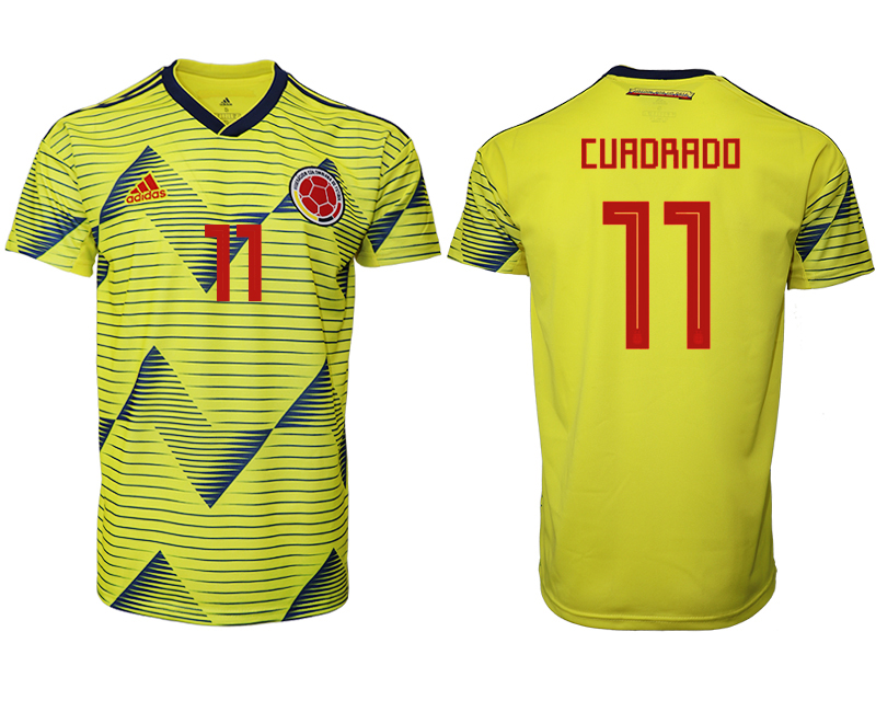 2019-20-Colombia-11-CUADRADO-Home-Thailand-Soccer-Jersey