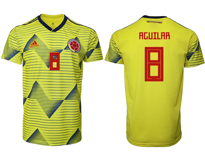 2019-20-Colombia-8-AGUILAR-Home-Thailand-Soccer-Jersey