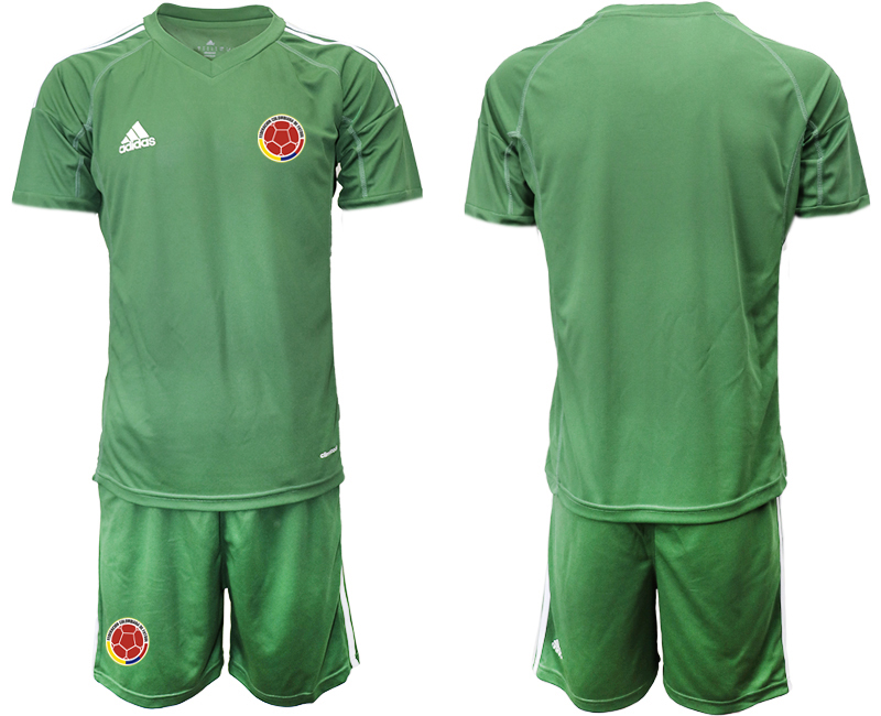 2019-20-Colombia-Army-Green-Goalkeeper-Soccer-Jersey