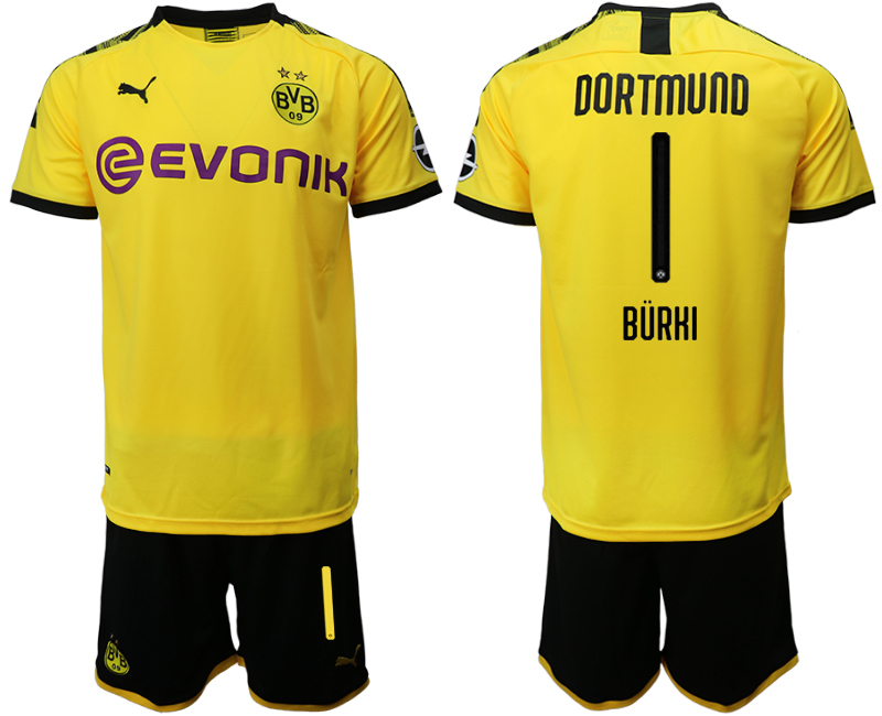 2019-20 Dortmund 1 BURKI Home Soccer Jersey