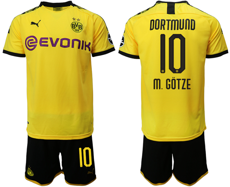 2019-20-Dortmund-10-M.-GOTZE-Home-Soccer-Jersey