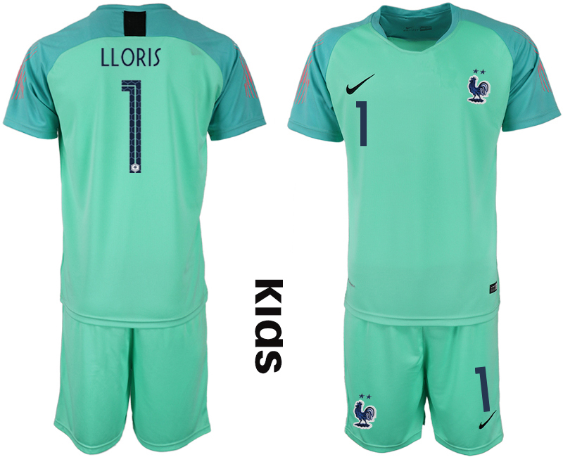 2019-20-France-1-LLORIS-Blue-Youth-Goalkeeper-Soccer-Jersey