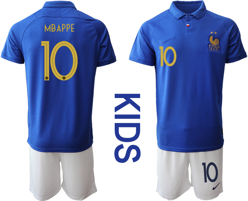 2019-20-France-10-MBAPPE-Youth-Centenary-Edition-Soccer-Jersey