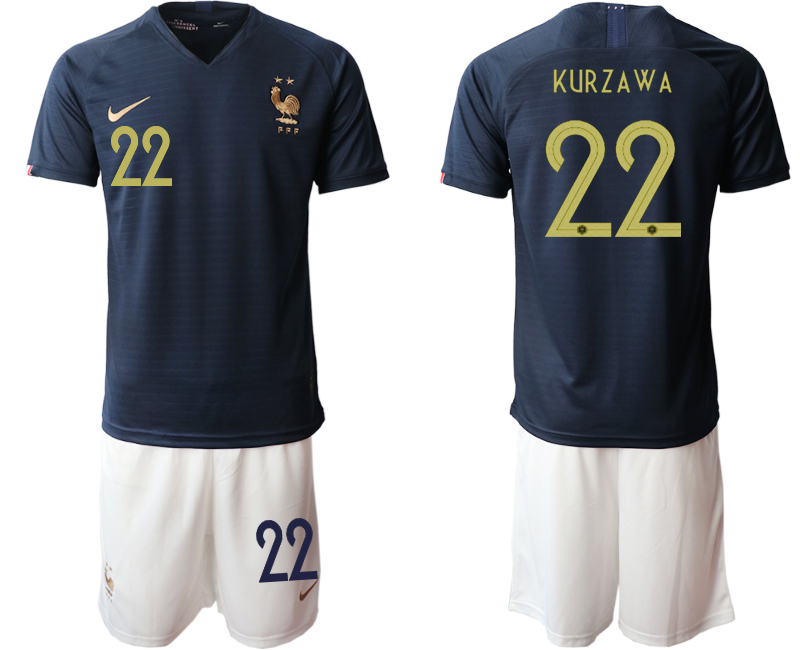 2019-20-France-22-KURZAWA-Home-Soccer-Jersey