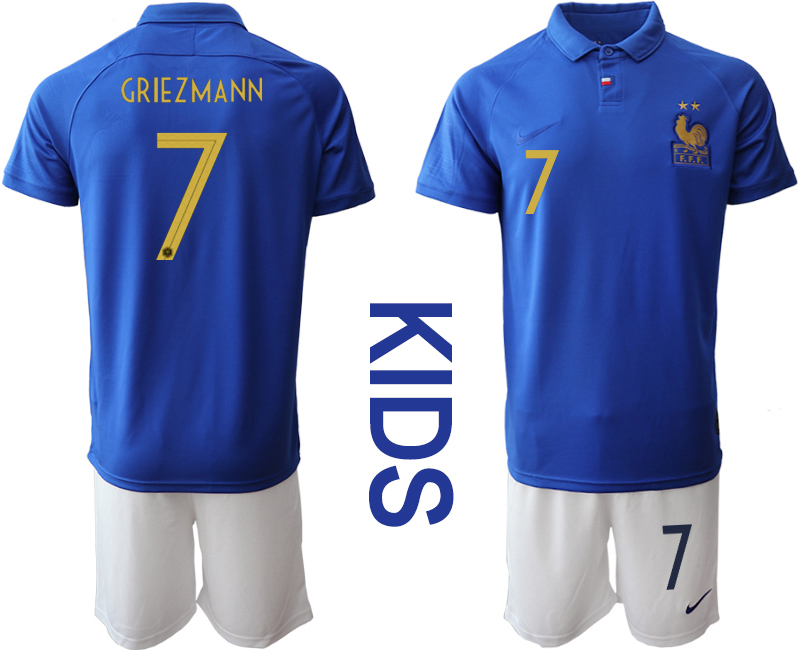 2019-20-France-7-GRIEZMANN-Youth-Centenary-Edition-Soccer-Jersey