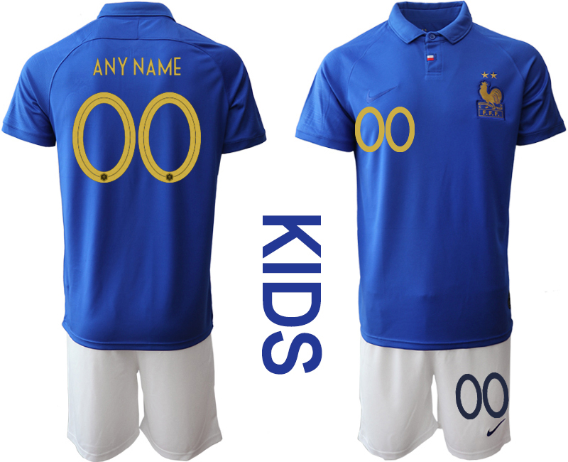 2019-20-France-Customized-Youth-Centenary-Edition-Soccer-Jersey