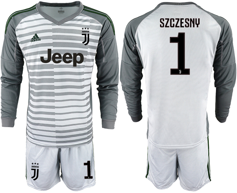 2019-20-Juventus-1-SZCZESNY-Gray-Long-Sleeve-Goalkeeper-Soccer-Jersey