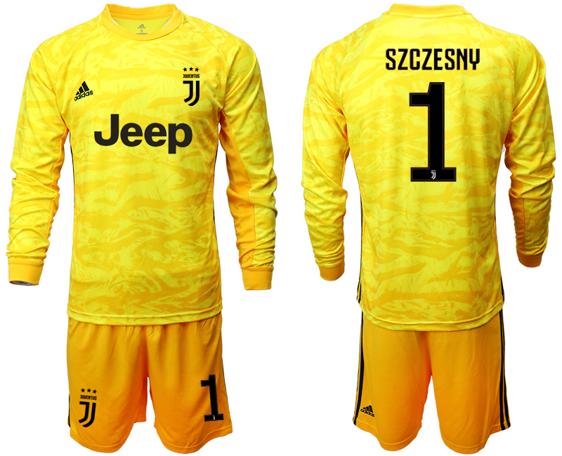 2019-20-Juventus-1-SZCZESNY-Yellow-Long-Sleeve-Goalkeeper-Soccer-Jersey