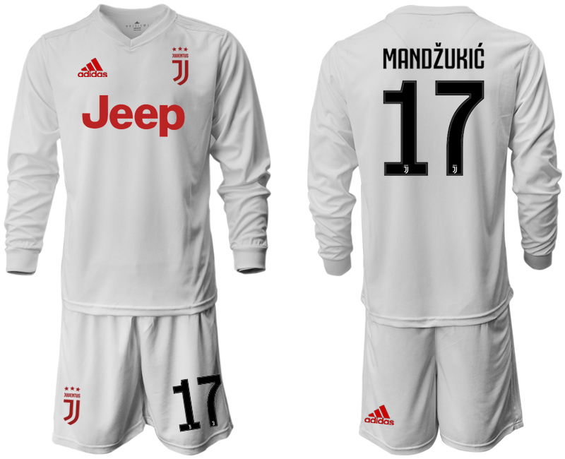 2019-20-Juventus-17-MANDZUKIC-Long-Sleeve-Away-Soccer-Jersey