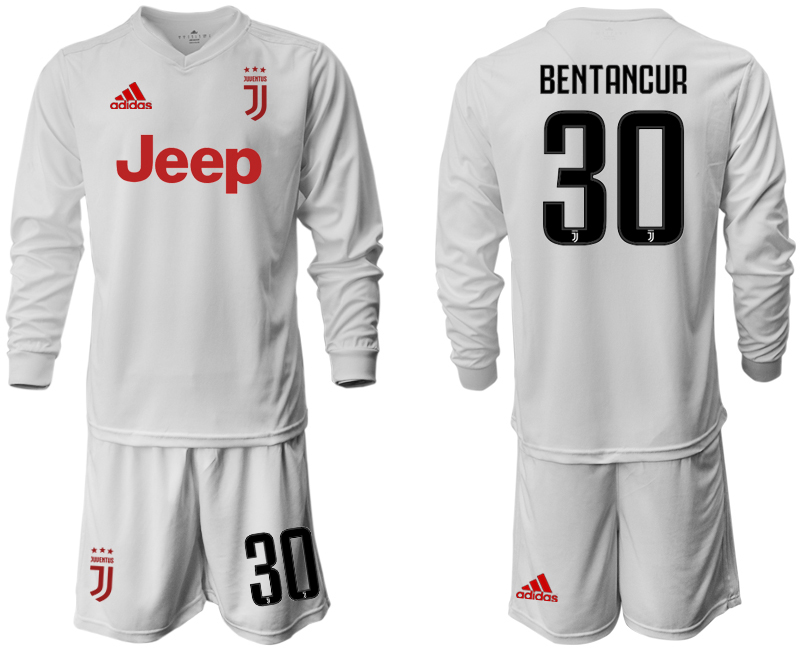 2019-20-Juventus-30-BENTANCUR-Long-Sleeve-Away-Soccer-Jersey