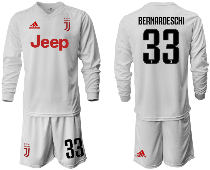 2019-20-Juventus-33-BERNARDESCHI-Long-Sleeve-Away-Soccer-Jersey