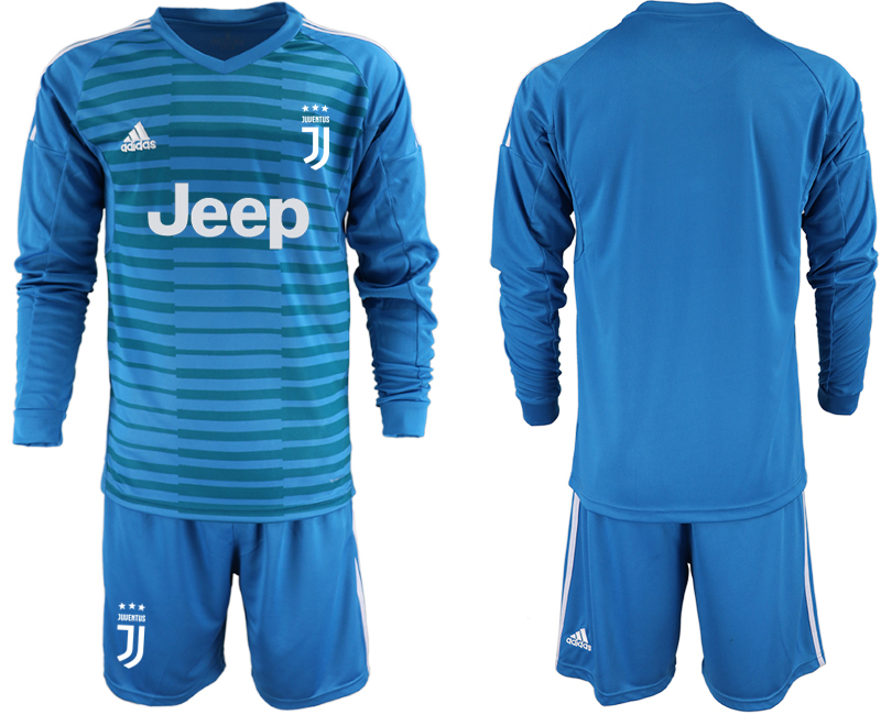 2019-20-Juventus-Blue-Long-Sleeve-Goalkeeper-Soccer-Jersey