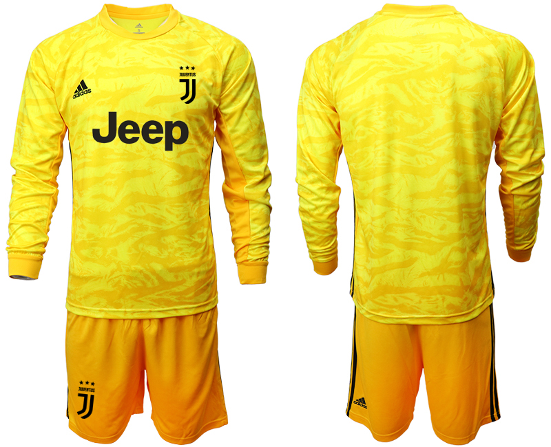 2019-20-Juventus-Yellow-Long-Sleeve-Goalkeeper-Soccer-Jersey