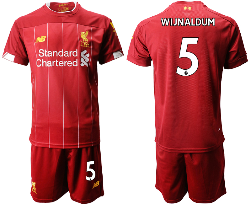 2019-20 Liverpool 5 WIJNALDUM Home Soccer Jersey