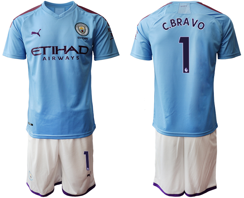 2019-20 Manchester City 1 C.BRAVO Home Soccer Jersey