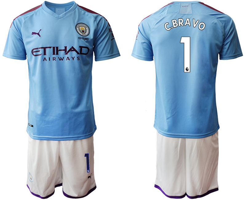 2019-20 Manchester City 1 C.BRAVO Home Soccer Jersey