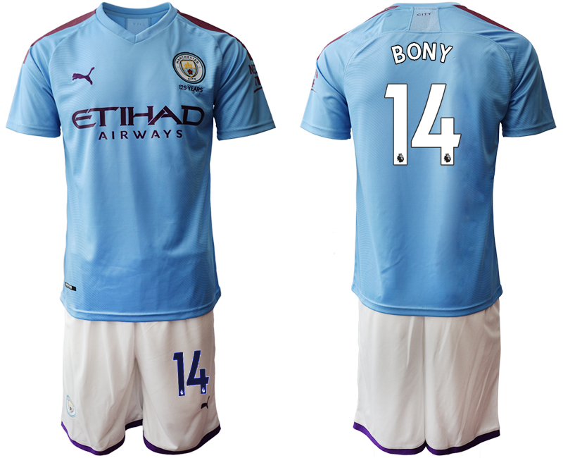 2019-20 Manchester City 14 BONY Home Soccer Jersey