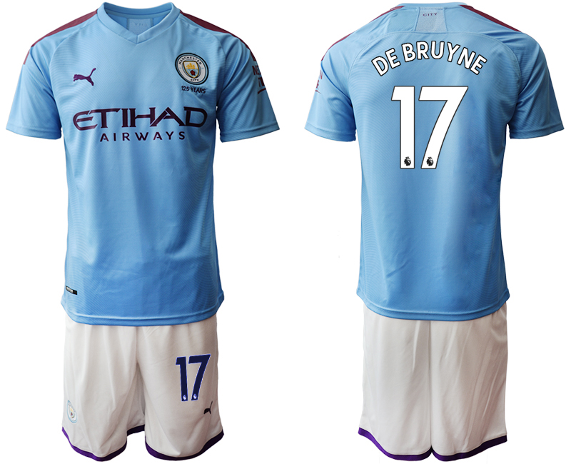 2019-20 Manchester City 17 DE BRUYNE Home Soccer Jersey