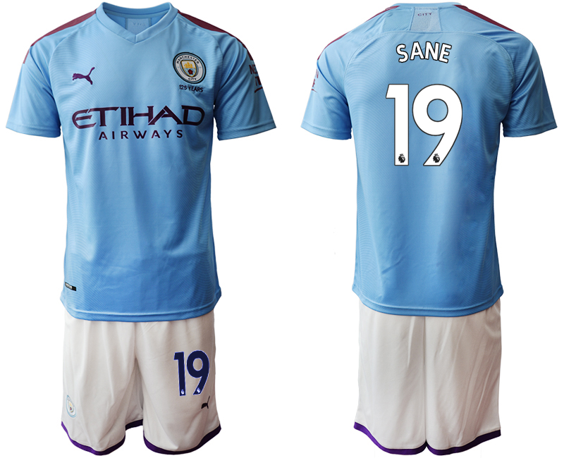 2019-20 Manchester City 19 SANE Home Soccer Jersey