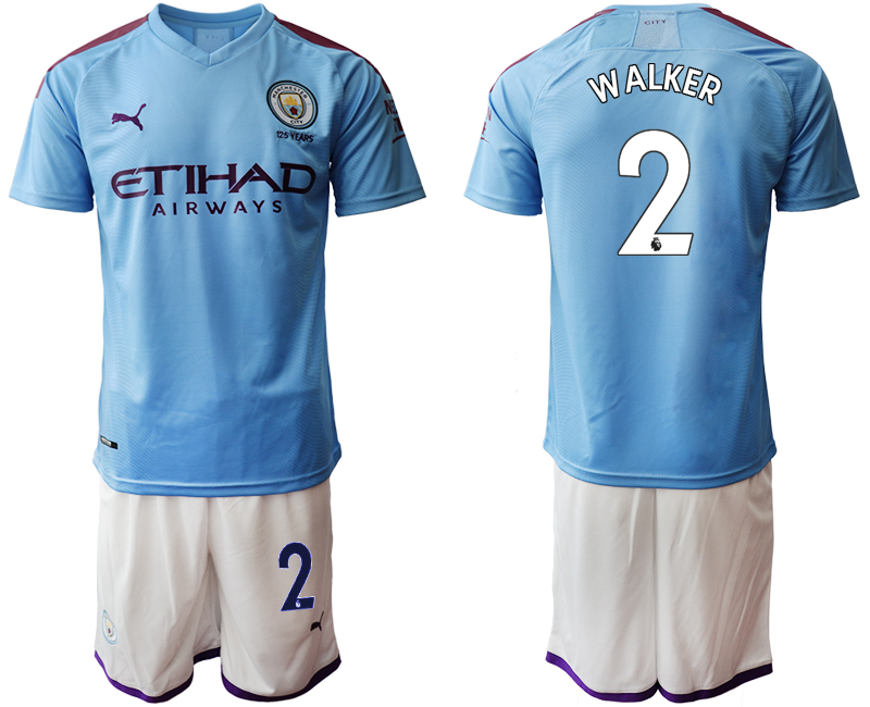 2019-20 Manchester City 2 WALKER Home Soccer Jersey