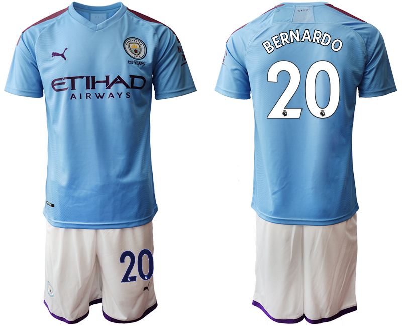 2019-20 Manchester City 20 BERNARDO Home Soccer Jersey