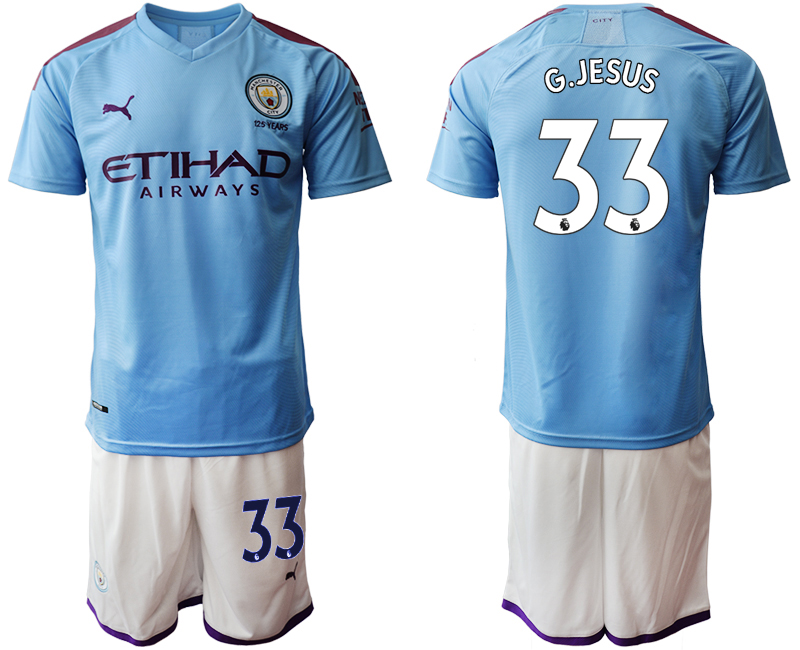 2019-20 Manchester City 33 G.JESUS Home Soccer Jersey