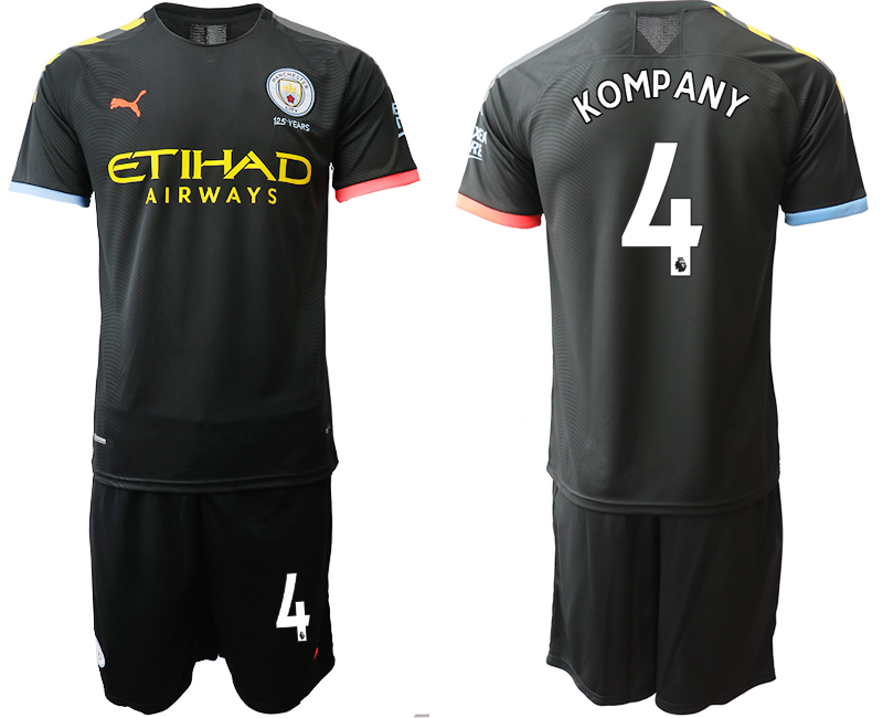 2019-20 Manchester City 4 KOMPANY Away Soccer Jersey