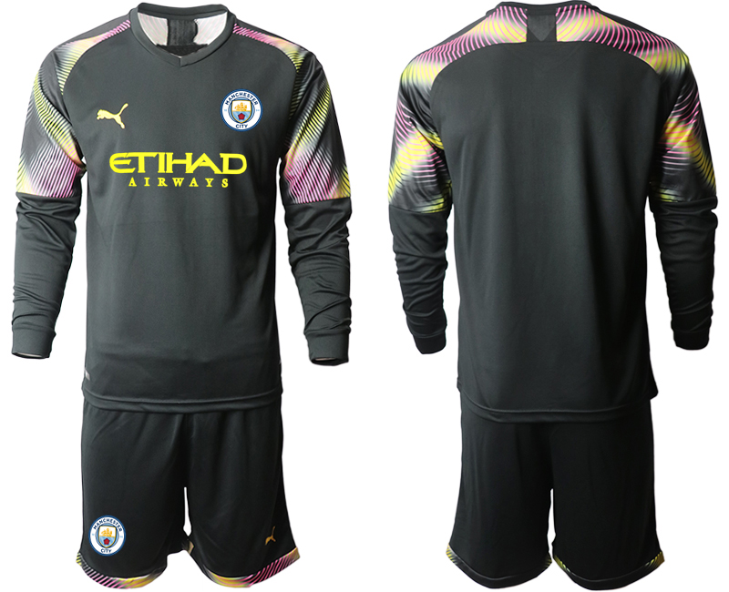 2019-20-Manchester-City-Black-Goalkeeper-Long-Sleeve-Soccer-Jersey