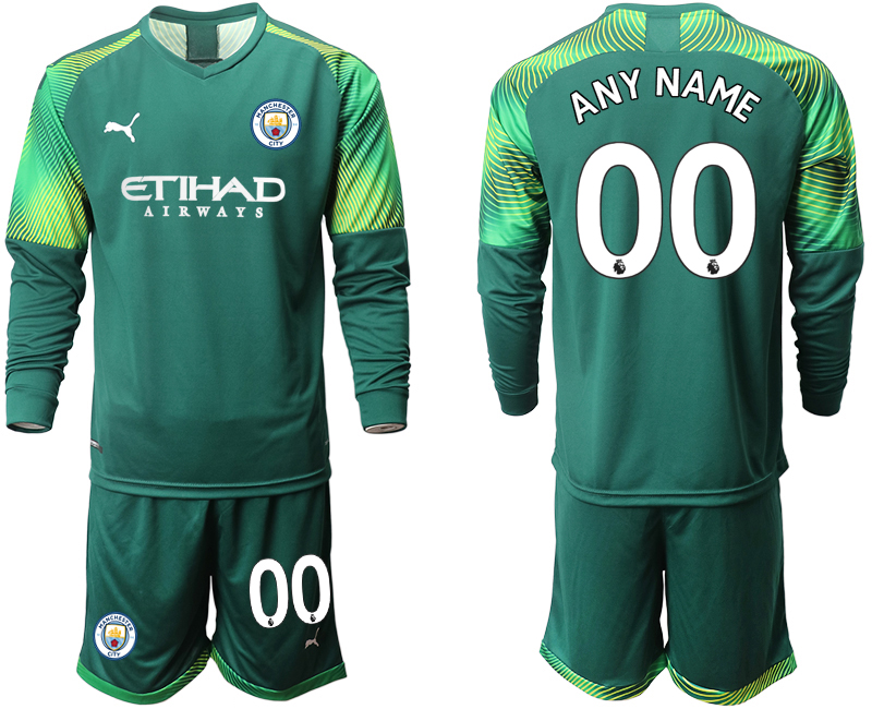 2019-20-Manchester-City-Customized-Dark-Green-Goalkeeper-Long-Sleeve-Soccer-Jersey