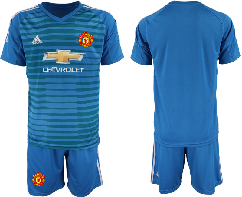 2019-20 Manchester United Blue Goalkeeper Soccer Jersey