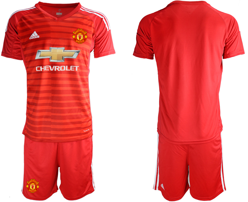 2019-20 Manchester United Red Goalkeeper Soccer Jersey